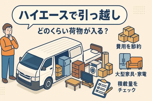 自力引っ越しの味方！ハイエースの積載量を徹底解説 | スッキリ情報局